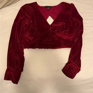 House of Harlow Velvet Top